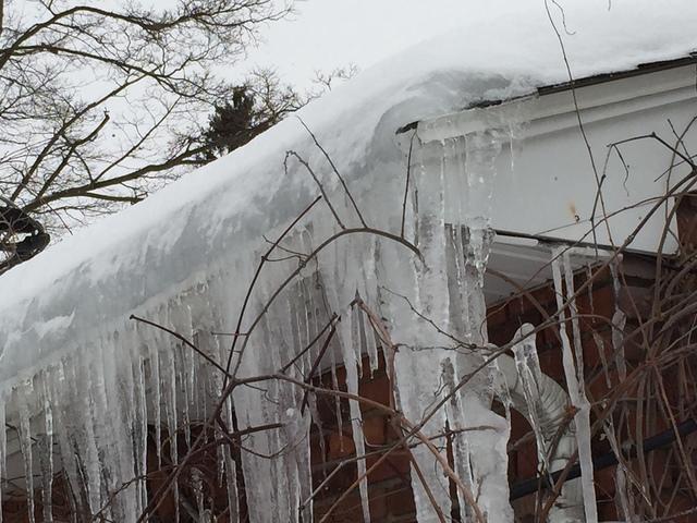 When snow on the roof is melted by heat escaping from the attic, and the melted snow re-freezes, this causes ice damming on the roof of your home.
