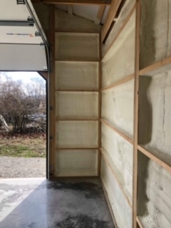 Opposite door with insulation