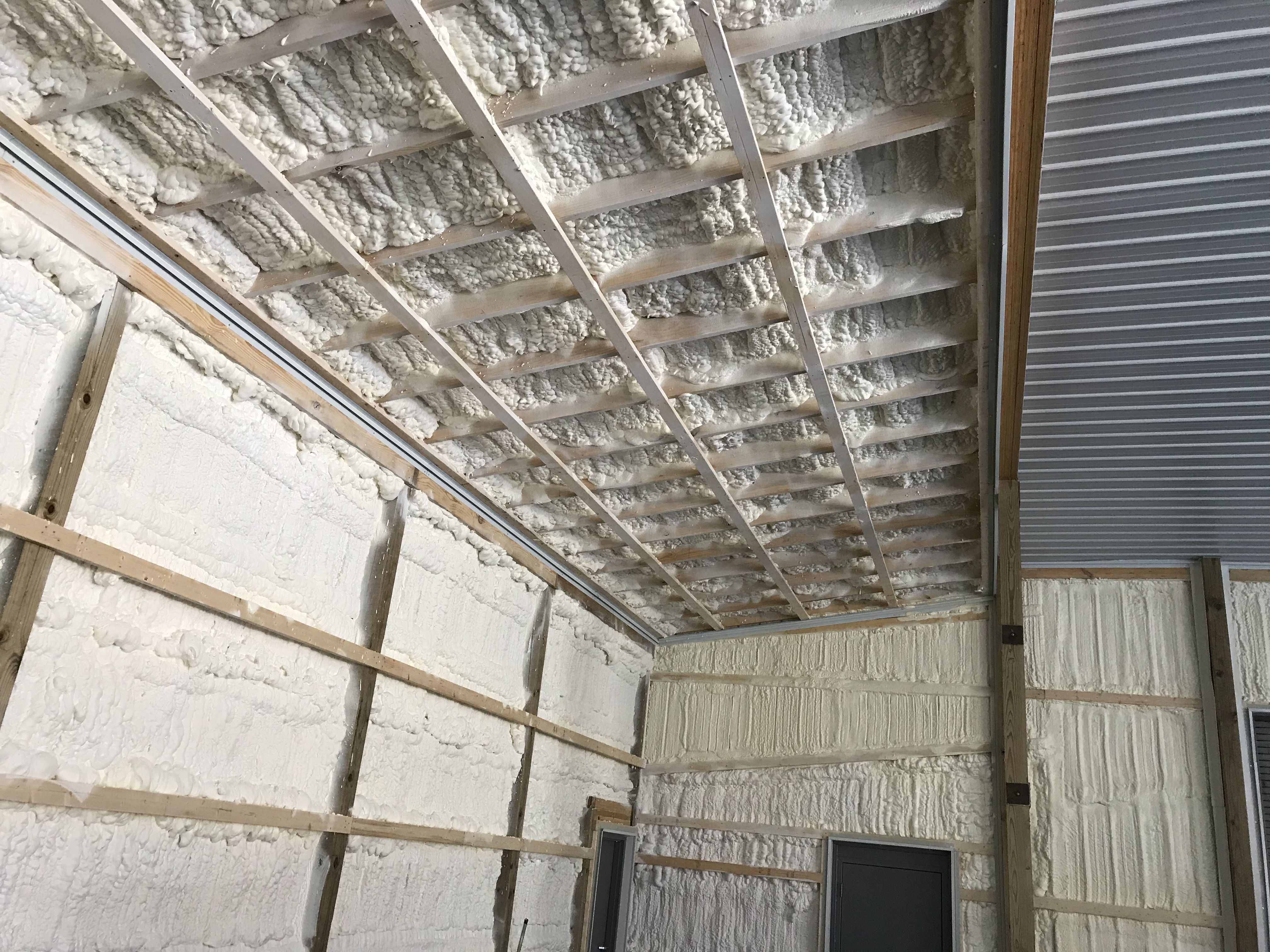 Wall and Ceiling After Insulation