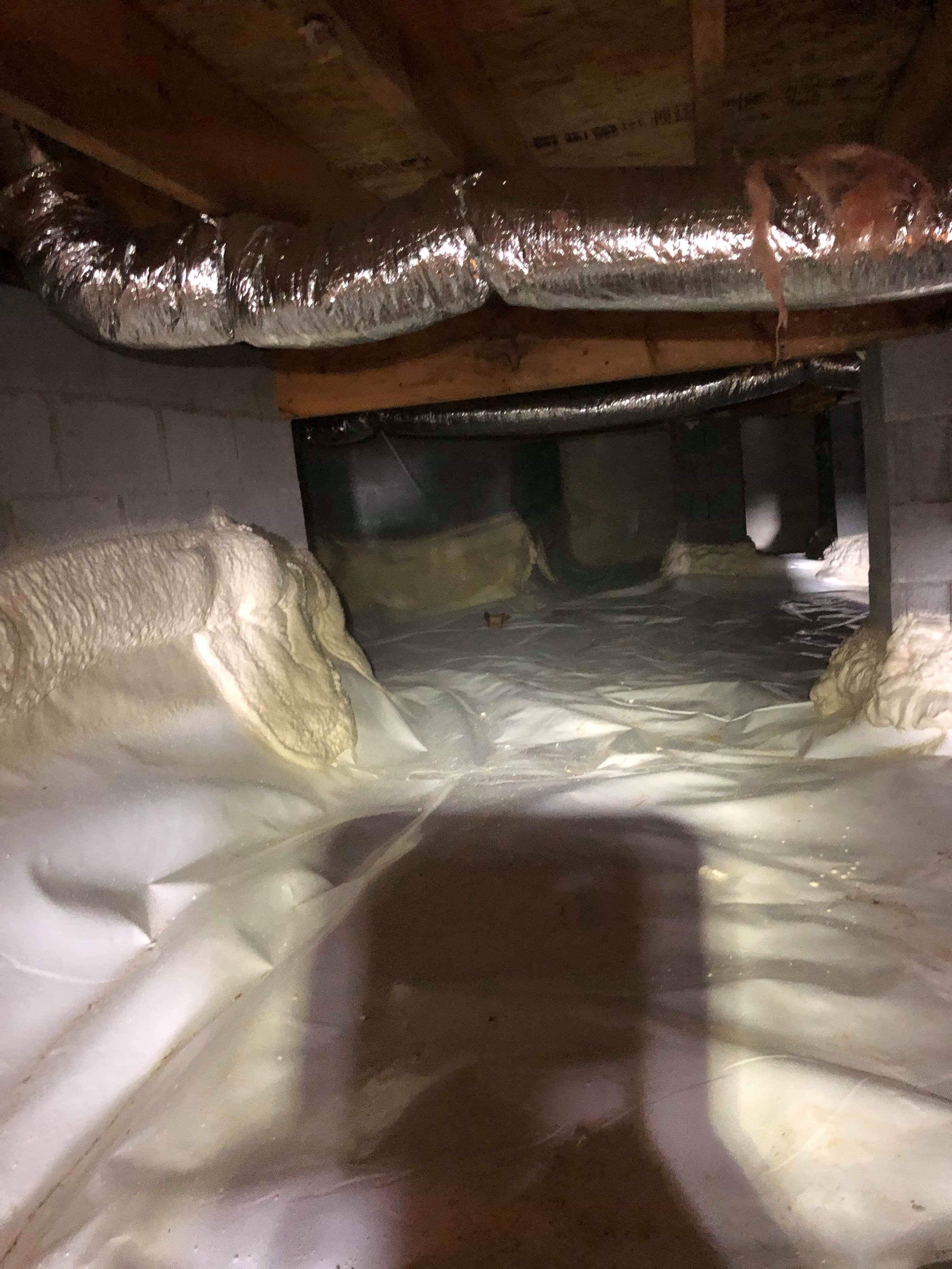 Humid and Waterlogged Crawl Space in Winfield, WV