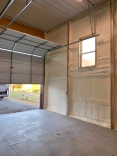 Garage Wall After Insulation
