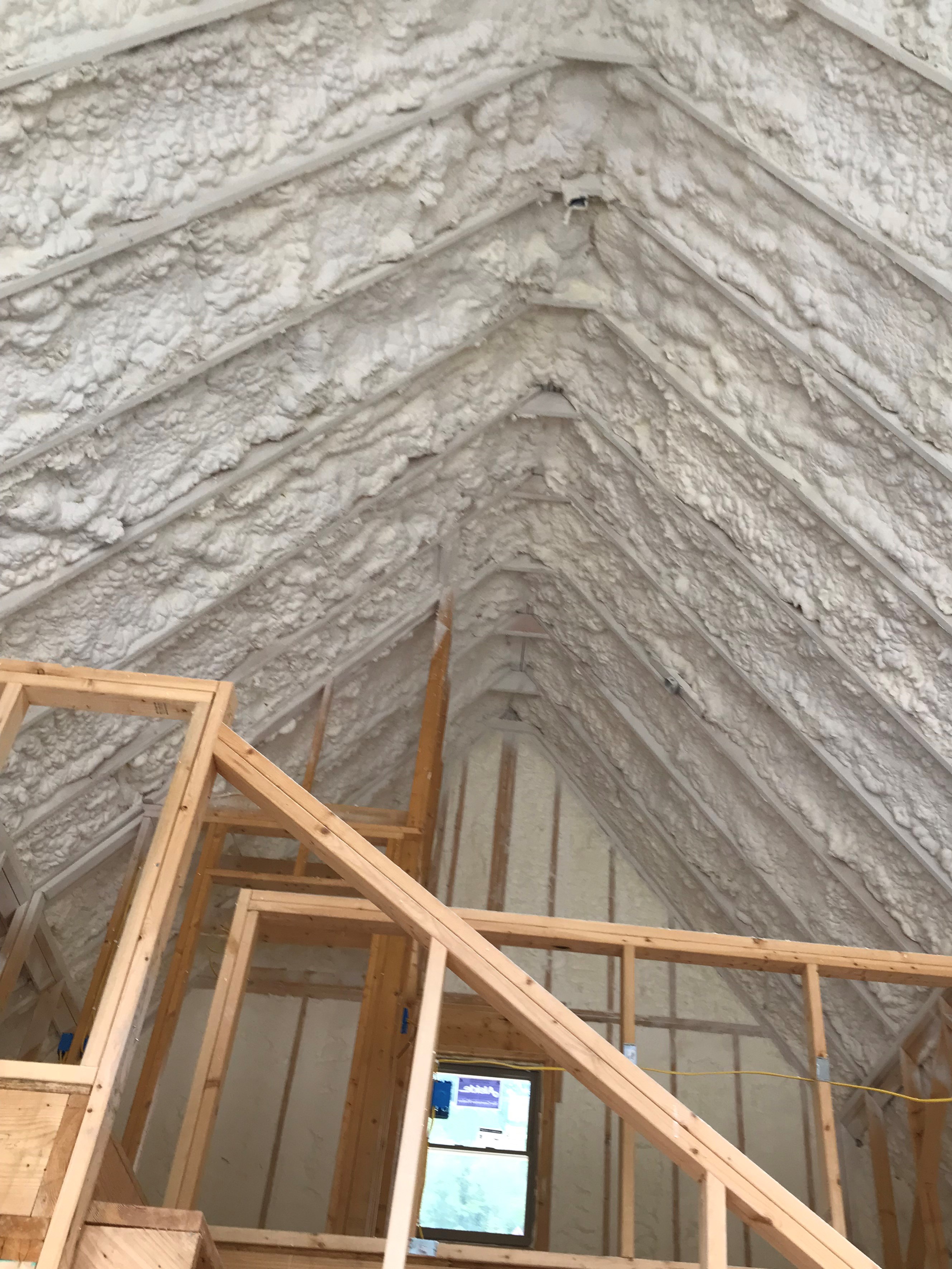 Spray Foam Insulation in Newly Constructed Space in Man, WV