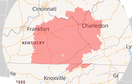 Service area map of Reed's Sprayfoam Insulation